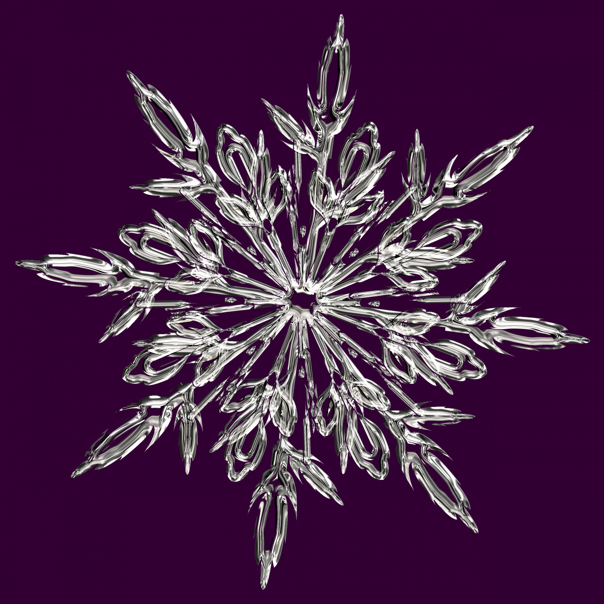Purple Crystal Snowflake