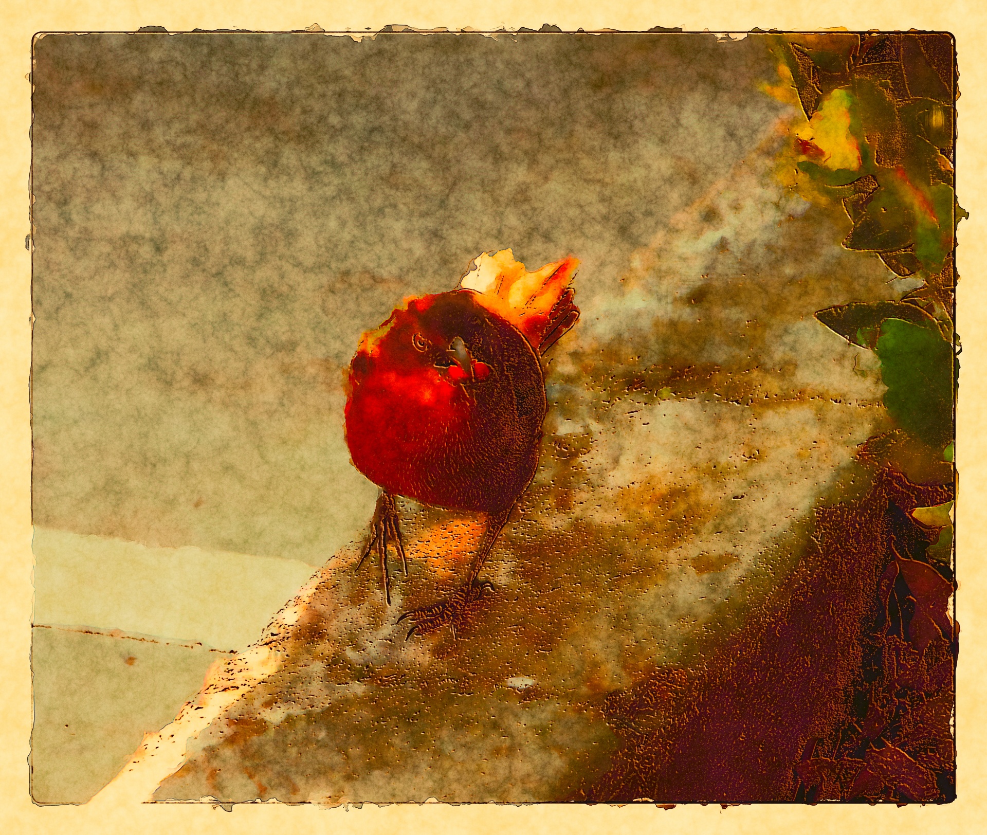 Červený pták
