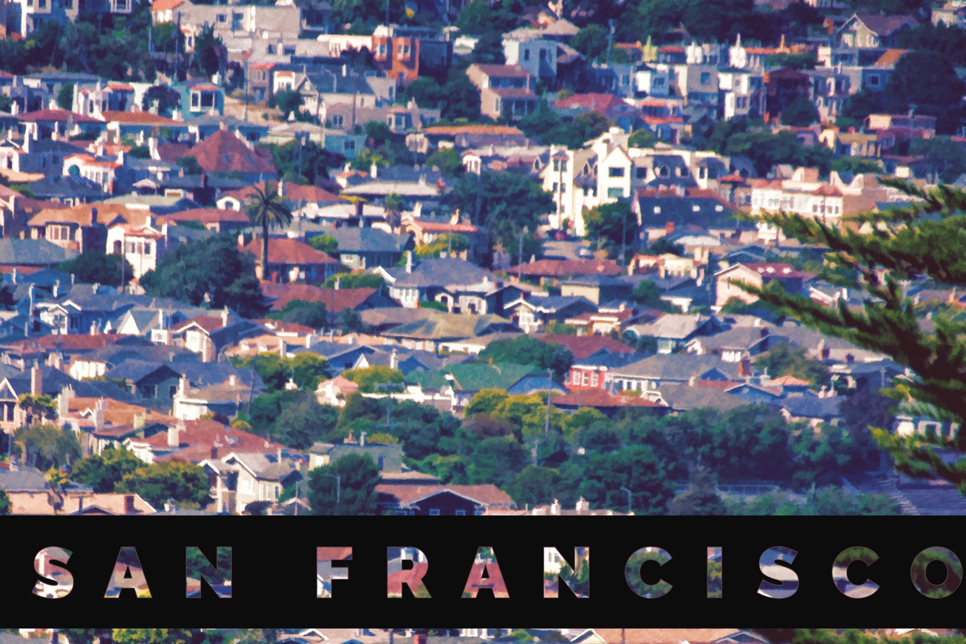 Plakat podróży w San Francisco