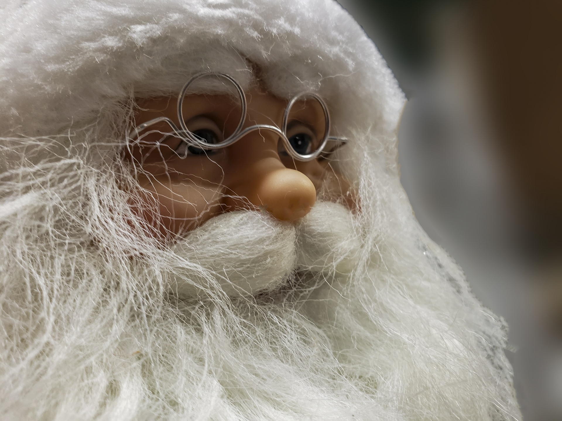 Closeup de rosto de Papai Noel