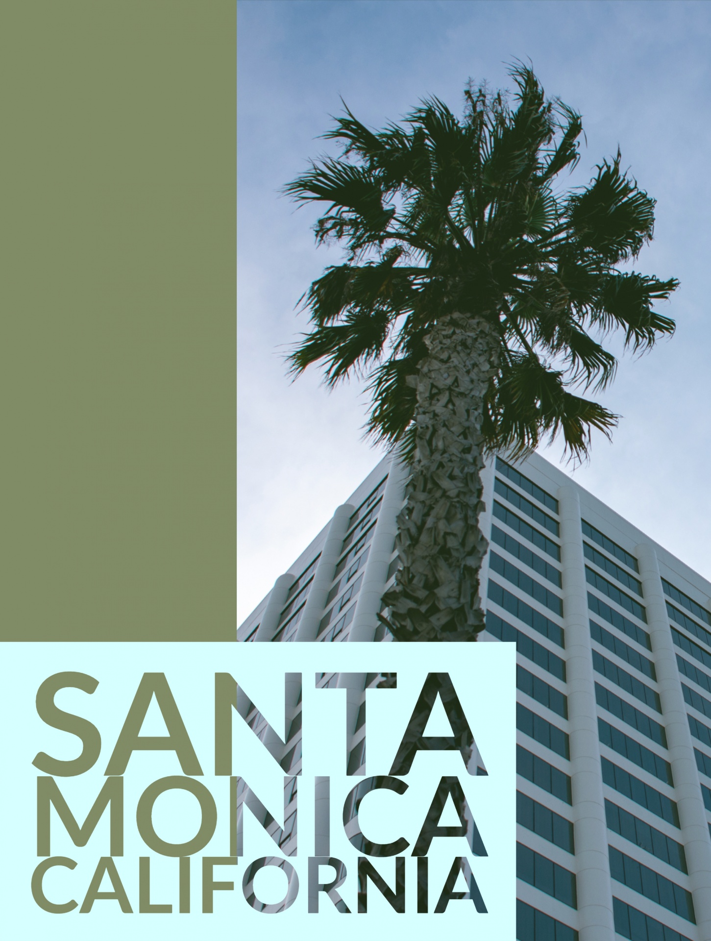 Cartel de viaje de Santa Mónica