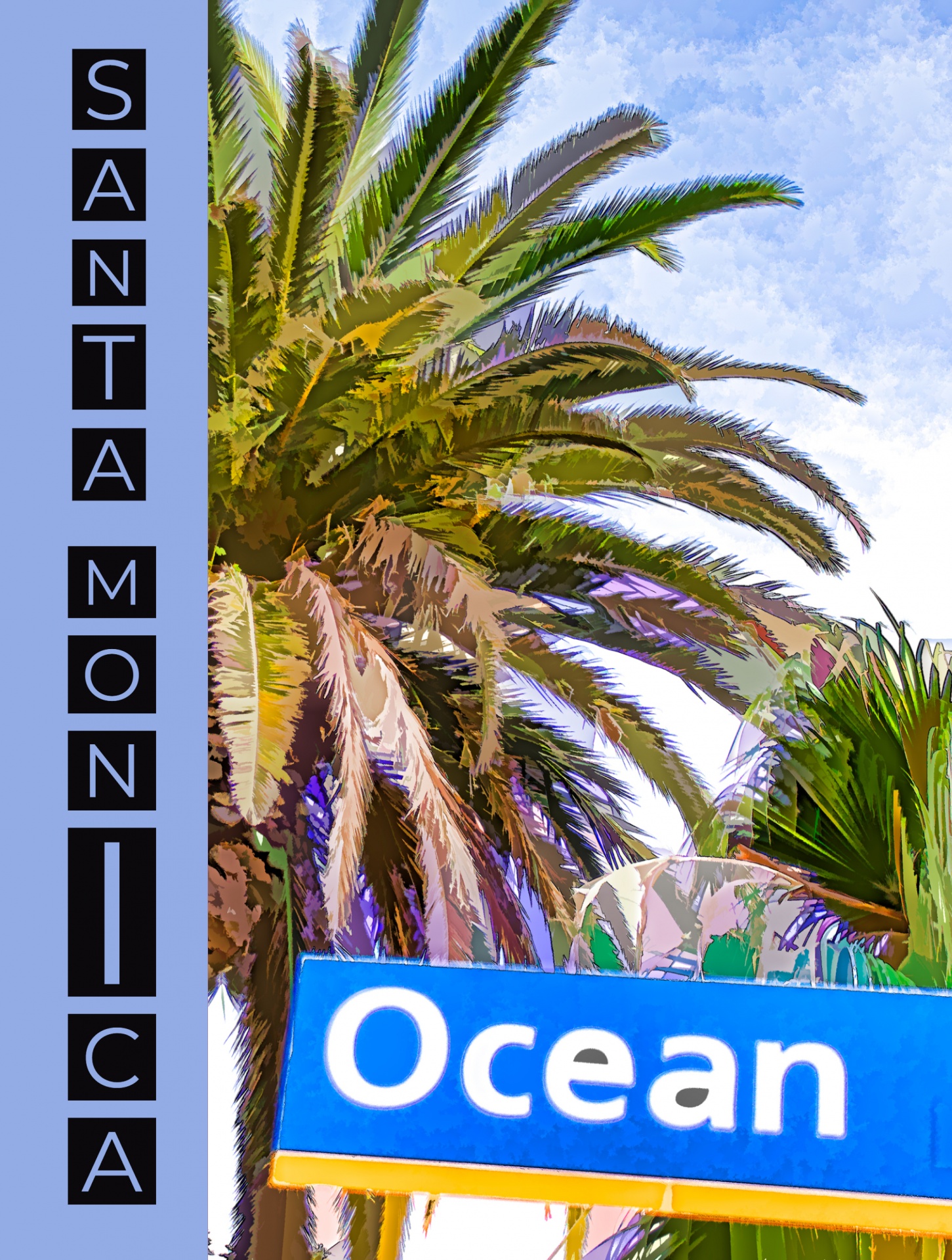 Cartaz de viagens de Santa Monica