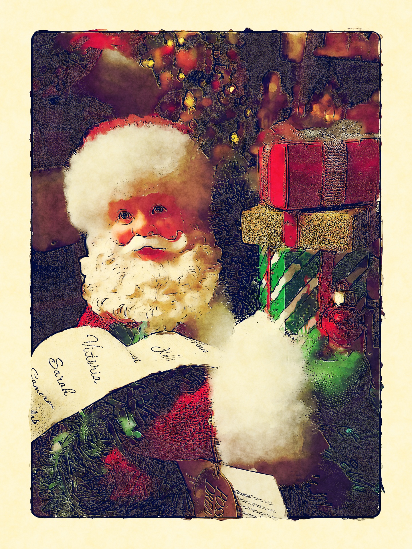 Santa se svým seznamem