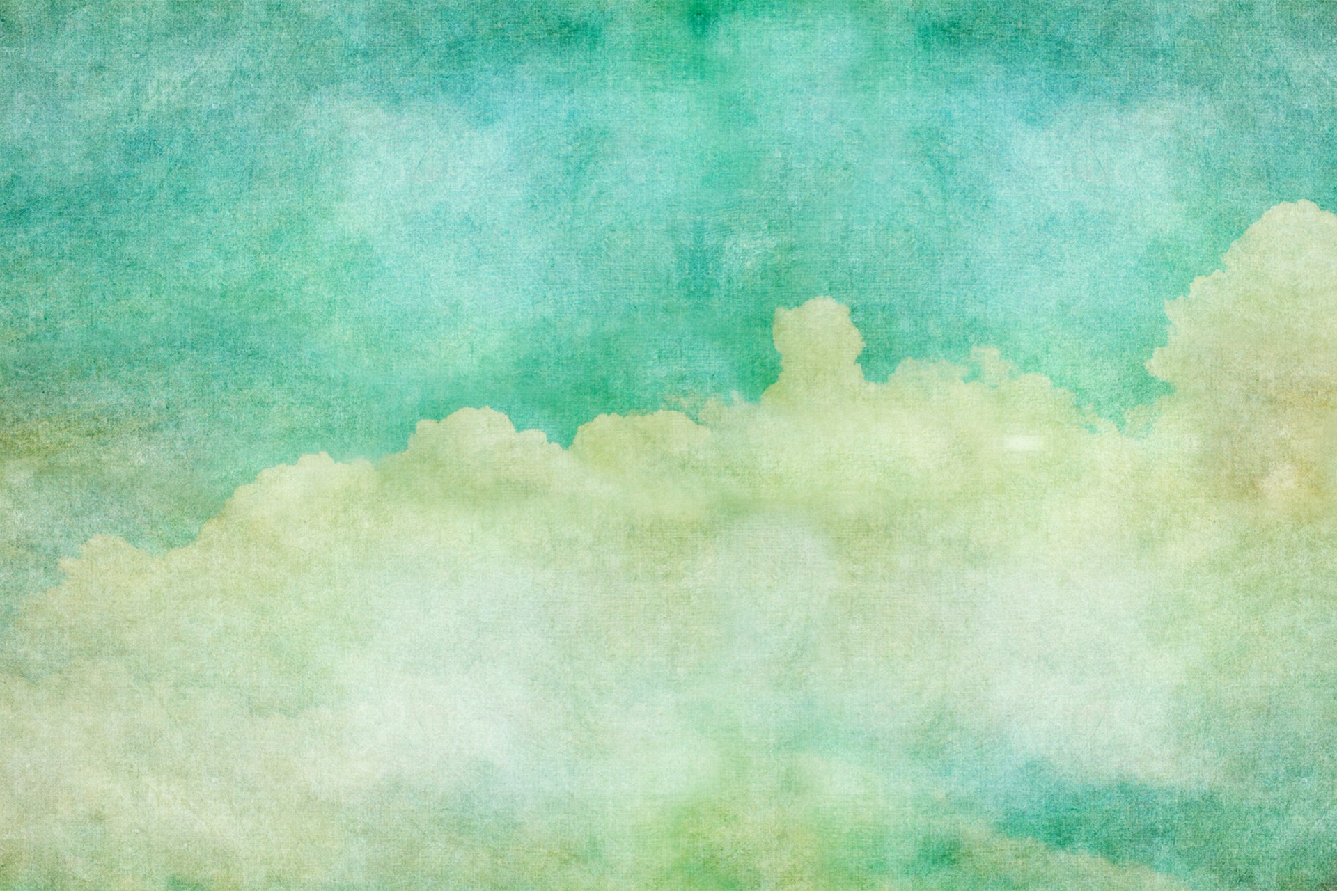 Cielo Nubes Vintage Pintura