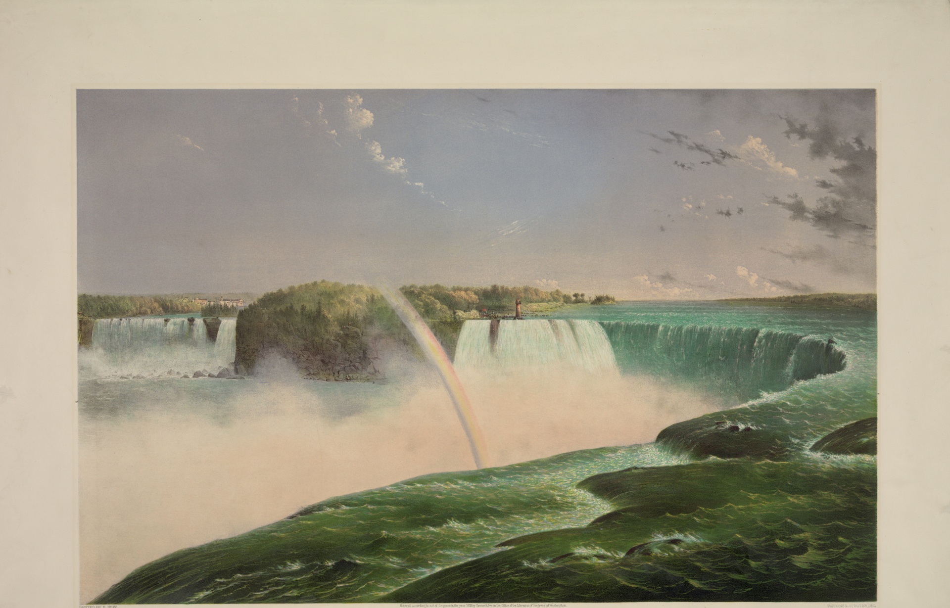 De watervallen van Niagara c 1868