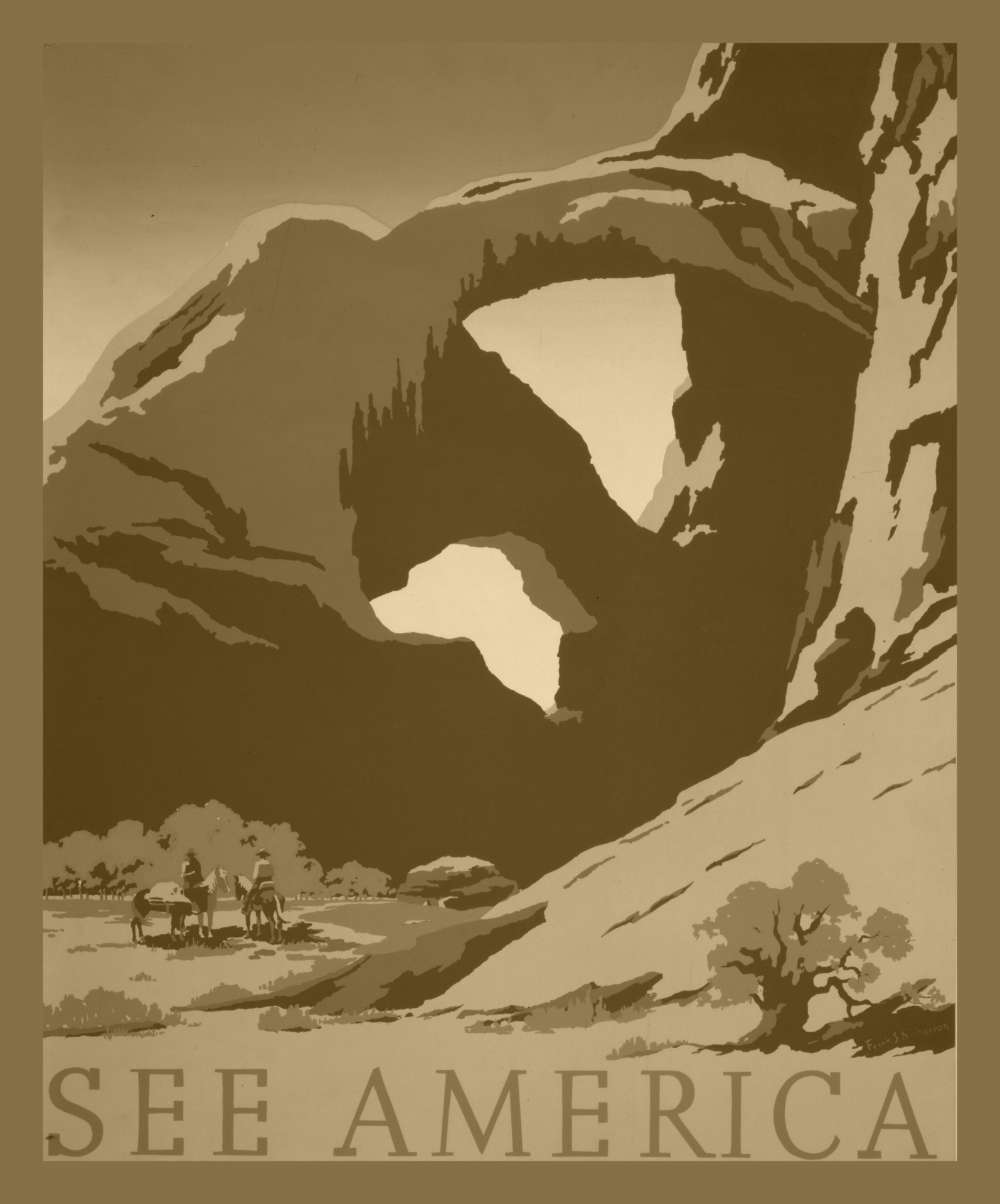 Cestovní plakát Viz Amerika