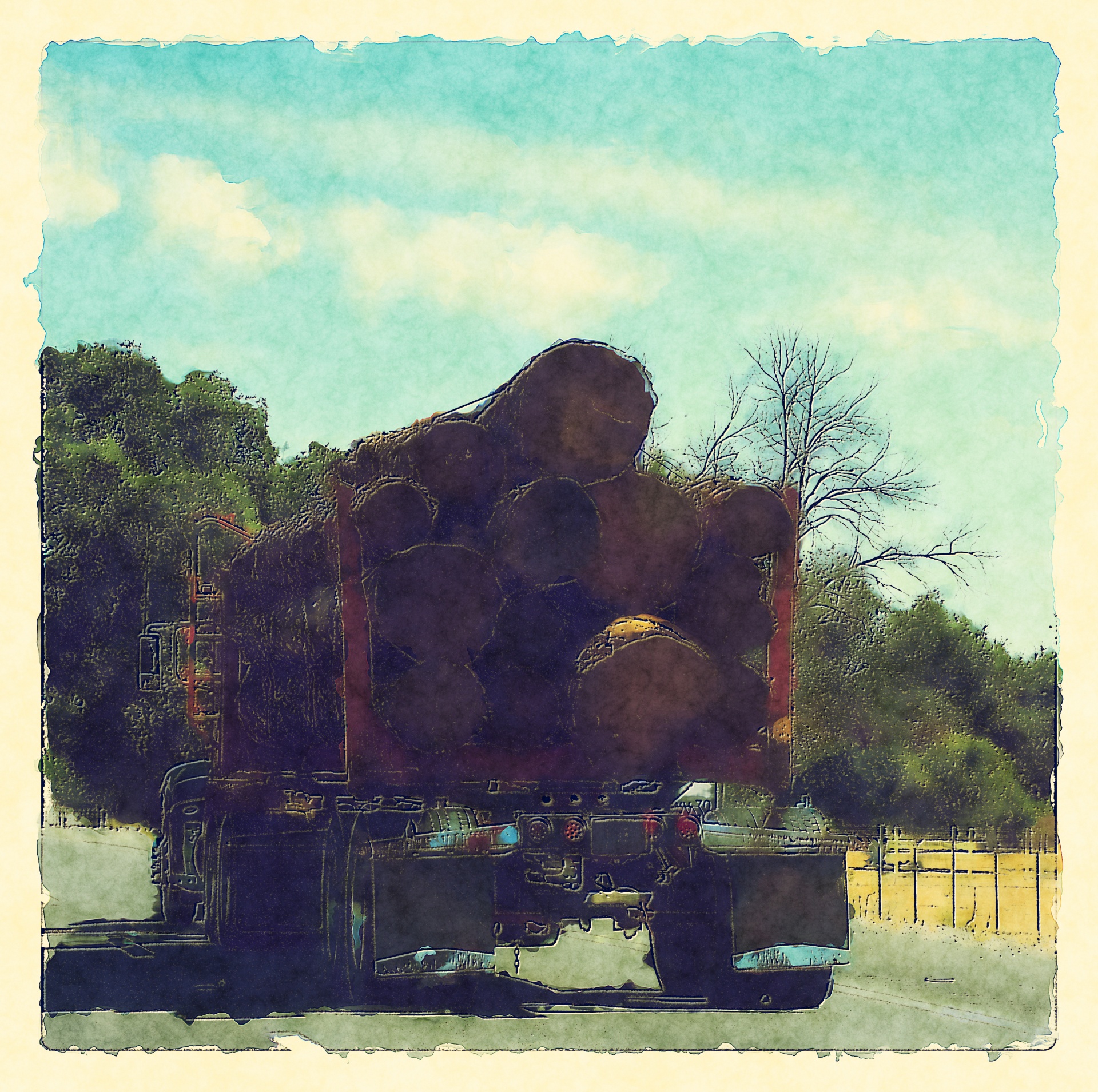 Camión de troncos