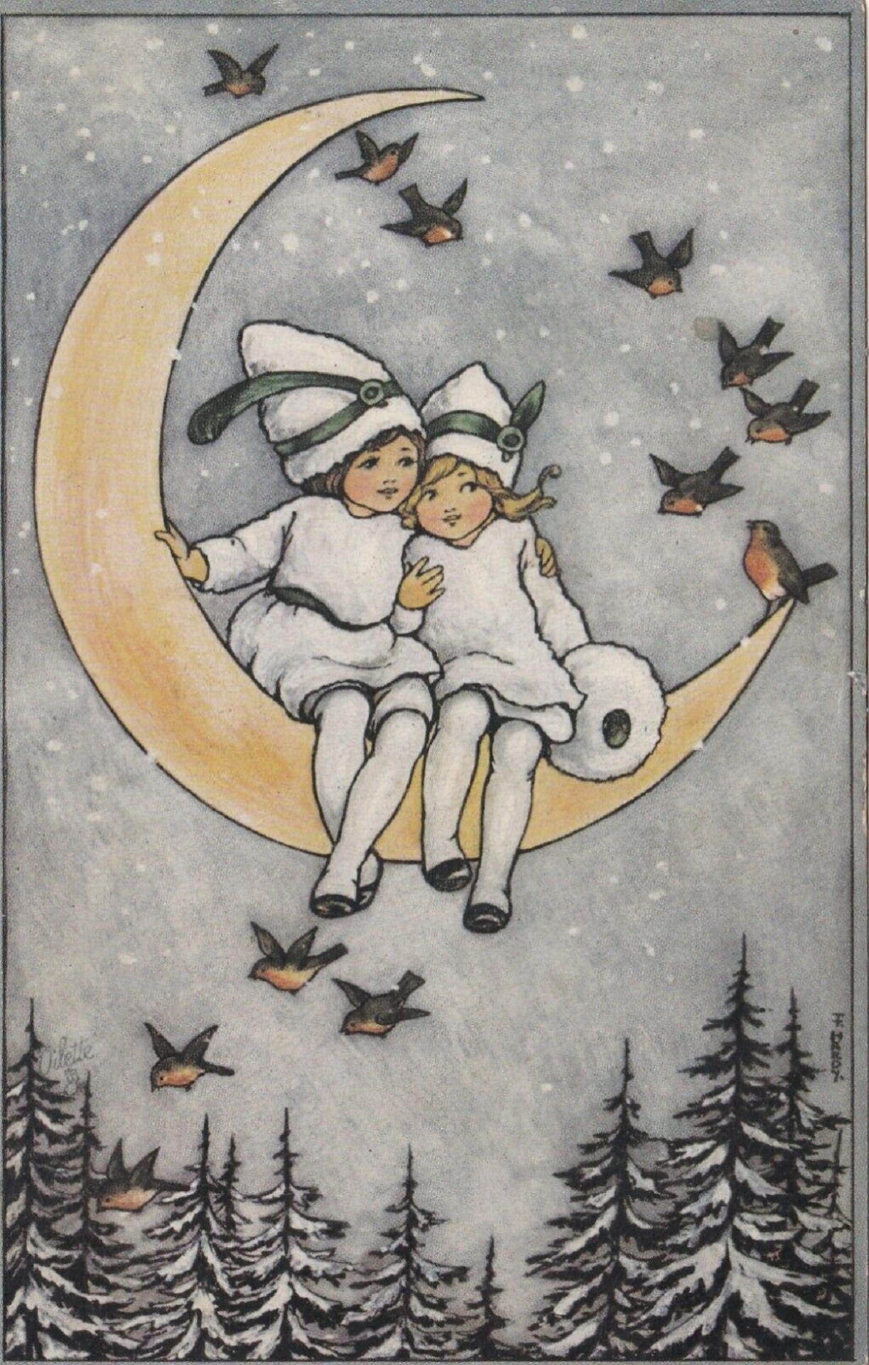 Dvě dívky na Měsíční zimě