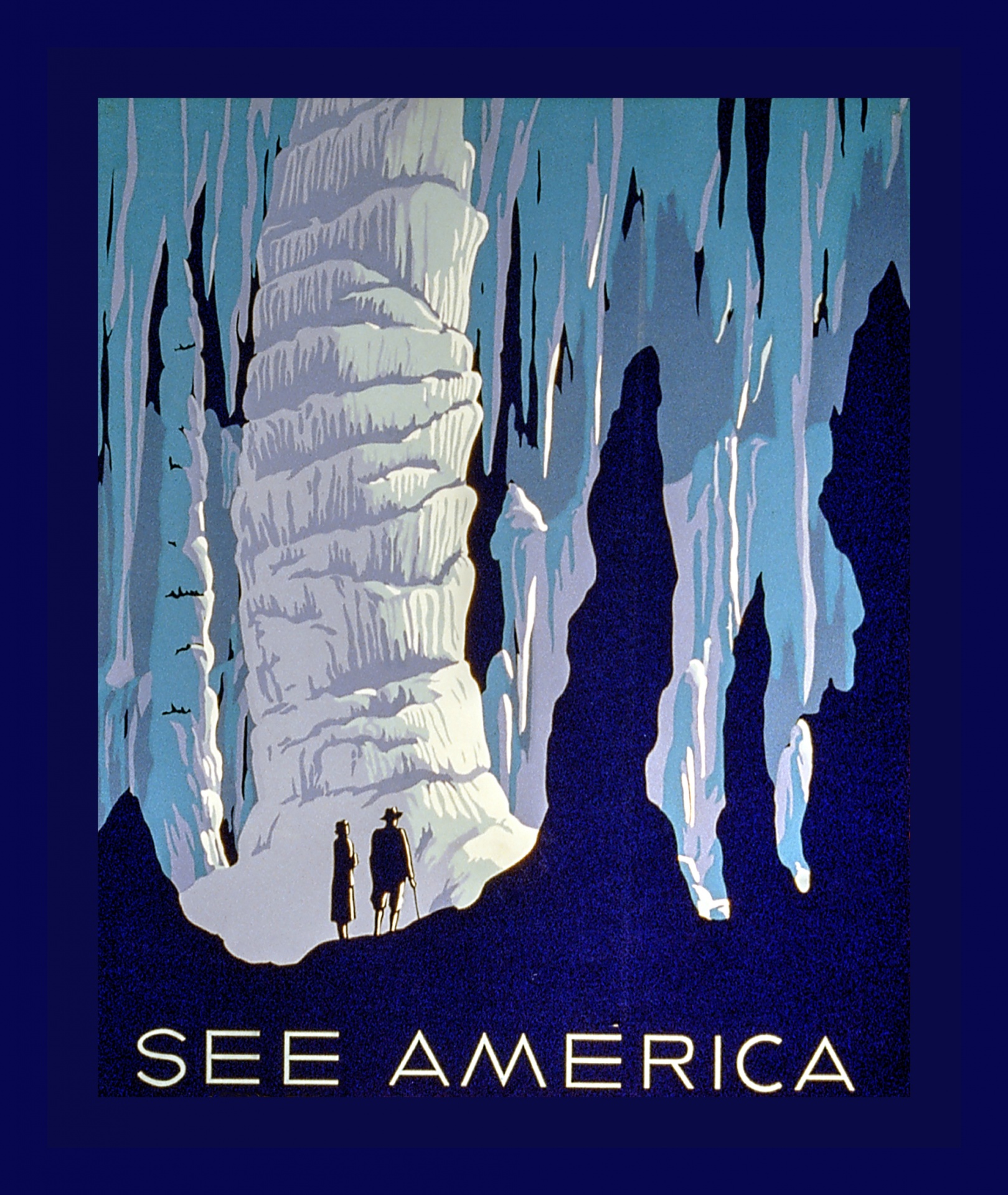 Vintage Amerika cestování plakát