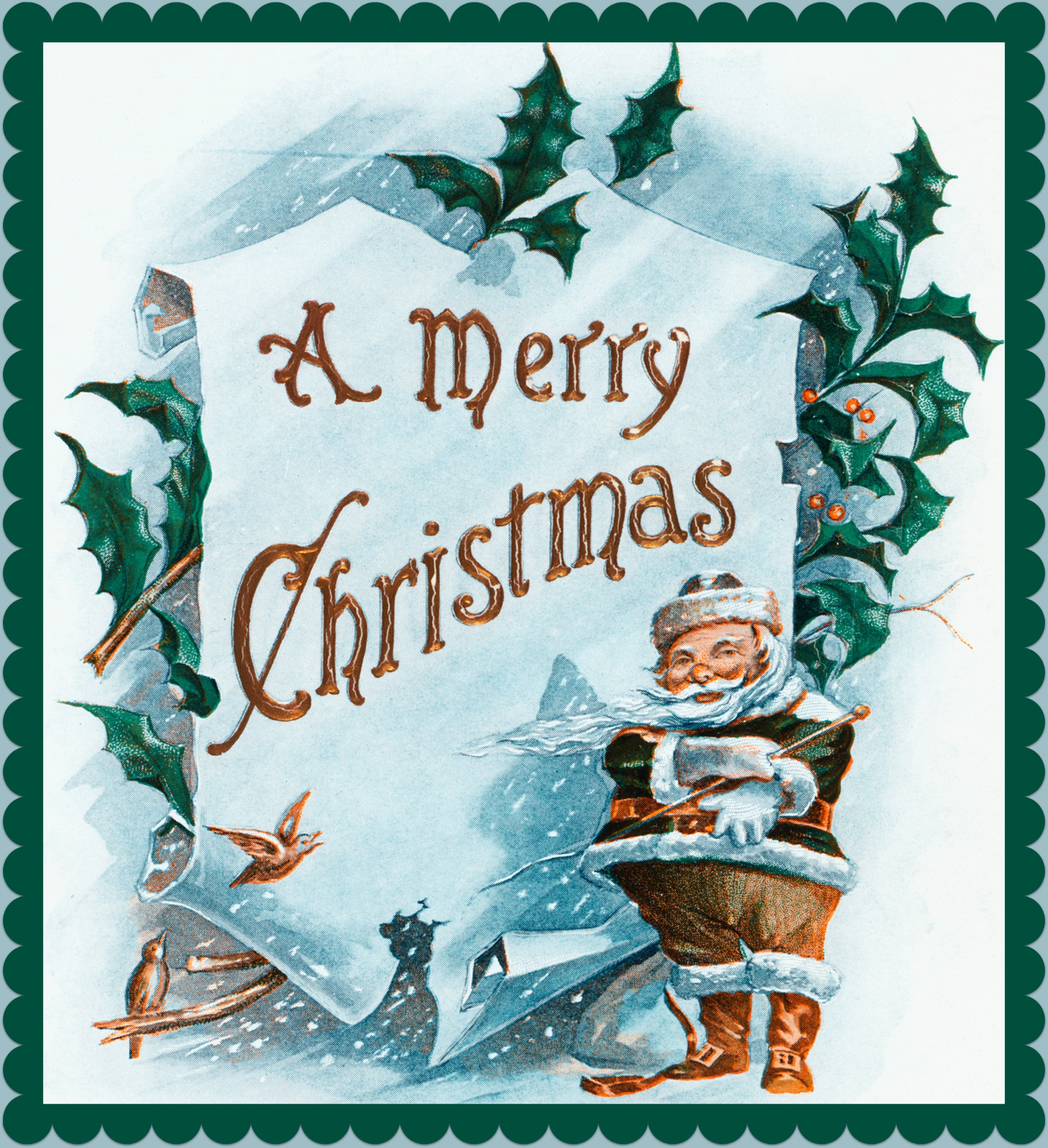 Cartaz de Natal vintage