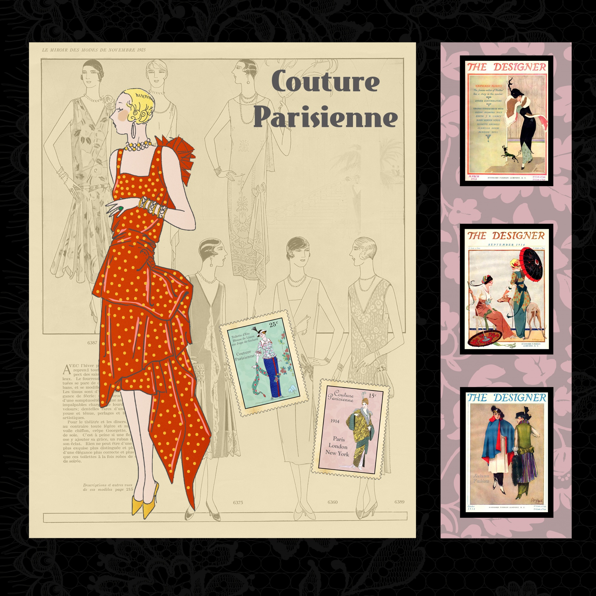Vintage módní Paris Couture