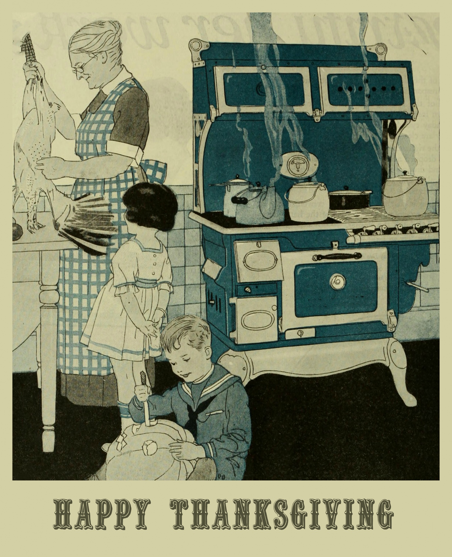 Vintage plakát díkůvzdání