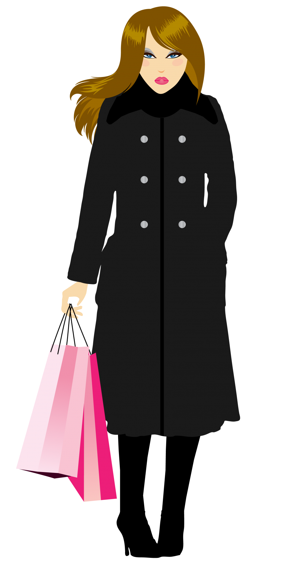 Mulher com sacolas de compras