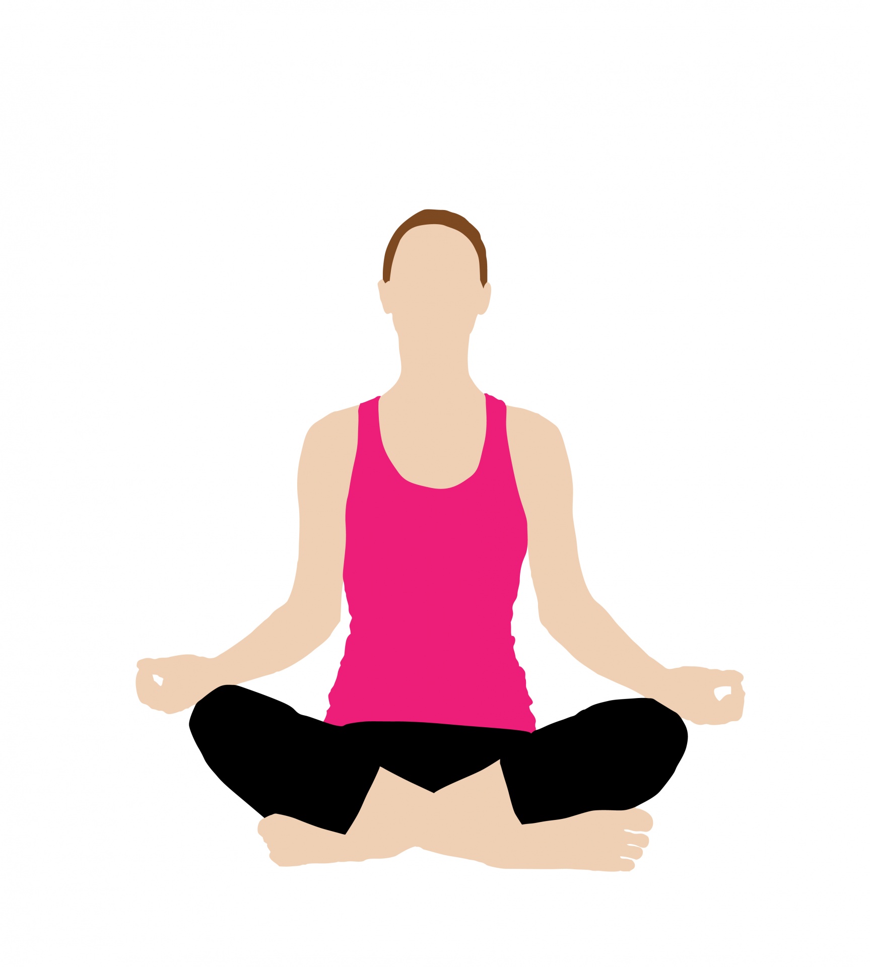 Clipart de pose de mulher de ioga