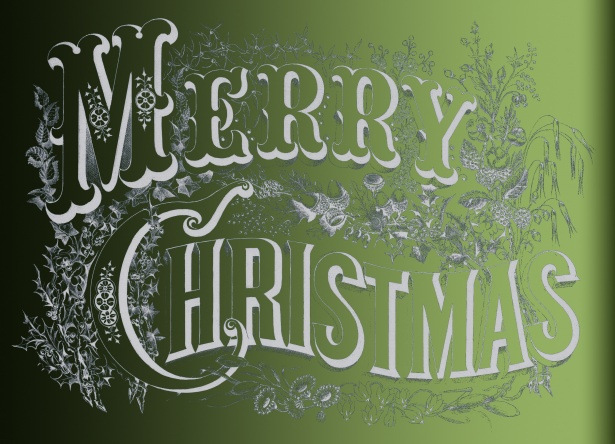 Green Vintage Merry Christmas 2 Free Stock Photo - Public Domain Pictures
