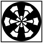 Black and White Mandala - Wheel