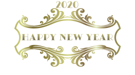 2020 boldog újévi arany színátmenet