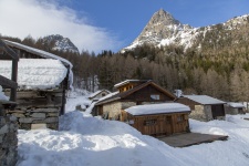 Alpine dorp. Frankrijk