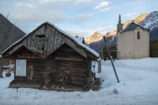 Alpine dorp. Frankrijk