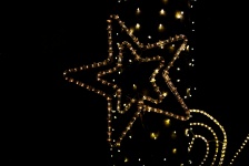 Estrela de bronze fundo estrela de ouro