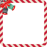 Candy Cane Frame PNG