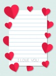 Letter with hearts