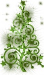 Vánoční výřez strom zelený