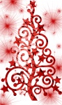 Vánoční výsekový strom červený