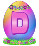 Velikonoční vajíčko písmeno D