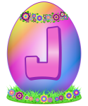 Velikonoční vajíčko písmeno J
