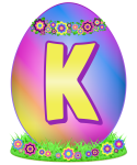 Velikonoční vajíčko písmeno K