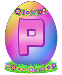 Velikonoční vajíčko písmeno P