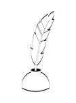 Feather Quill e Inkpot