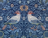 Pássaros florais vintage têxtil
