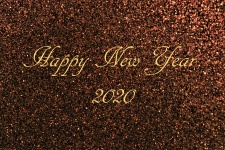 Boldog új évet 2020 barna csillogás