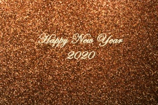 Boldog új évet 2020 arany csillogás