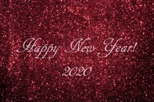 Feliz Ano Novo em Glitter Borgonha