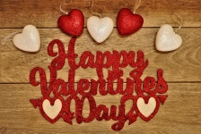 Feliz día de San Valentín brillo rojo