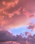 空雲の夕日