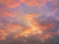 Ciel nuages coucher de soleil nature