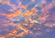 Himmel moln solnedgång natur