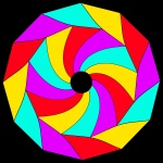 Mandala-spirale in colori vivaci