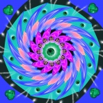 Mandala con illusione di rotazione