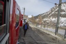 Montenvers turisztikai piros vonat