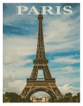 Paříž, Francie, cestovní plakát