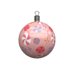 Peppermint Candy Ornament PNG