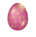 Pink Gold Easter Egg