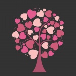 Pink Hearts Tree
