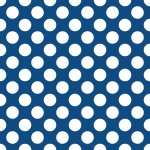Polka Dots Blauw Wit
