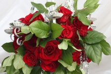 Rode roos kroonluchter close-up